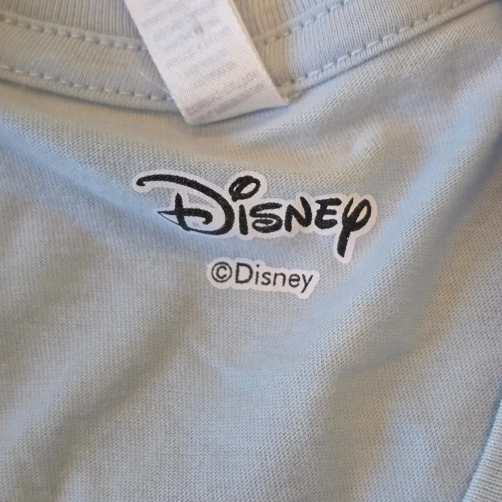 Disney‎ Womens Dumbo Graphic T-Shirt Light Blue Cotton Large